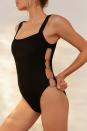 <p><strong>SHOP NOW: </strong>$79, <a href="https://www.urbanoutfitters.com/shop/out-from-under-nikki-double-ring-one-piece-swimsuit" rel="nofollow noopener" target="_blank" data-ylk="slk:urbanoutfitters.com;elm:context_link;itc:0;sec:content-canvas" class="link ">urbanoutfitters.com</a></p><p>Can't stray away from the <a href="https://www.redbookmag.com/fashion/style/g4320/best-one-piece-swimsuits/" rel="nofollow noopener" target="_blank" data-ylk="slk:basic black one-piece;elm:context_link;itc:0;sec:content-canvas" class="link ">basic black one-piece</a>? Opt for this trendy style with stylish rings on the sides.</p>