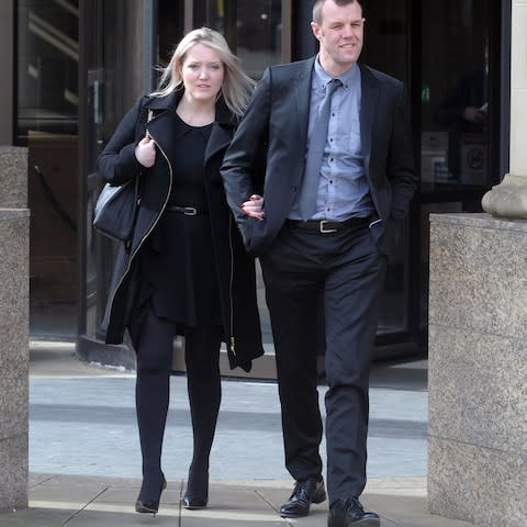 Graham Clarke, 36, and his wife Lindsay, 32, walked free from court after the case was found not proven - Credit: Iain McLellan/Spindrift Photo Agency