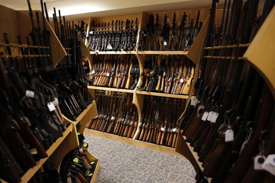 Firearms line the shelves in the gun library at the U.S. Bureau of Alcohol, Tobacco, Firearms and Explosives National Tracing Center in Martinsburg, West Virginia. (Photo: Jonathan Ernst / Reuters)