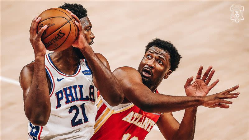 恩比德（Joel Embiid）攻下全隊最高27分。（圖／翻攝自76人推特）