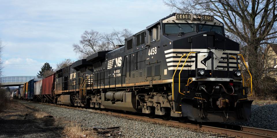 Norfolk Southern Railway train passes through East Palestine