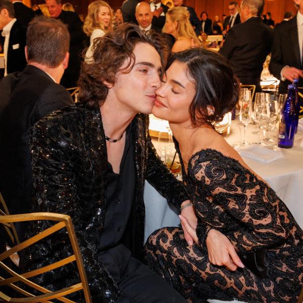 Timothée y Kylie en los Golden Globes 2024