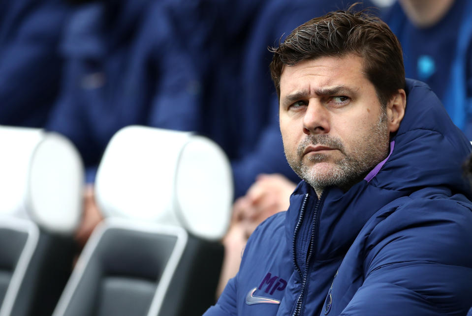 Tottenham Hotspur manager Mauricio Pochettino during the Premier League match at the AMEX Stadium, Brighton. (Photo by Gareth Fuller/PA Images via Getty Images)