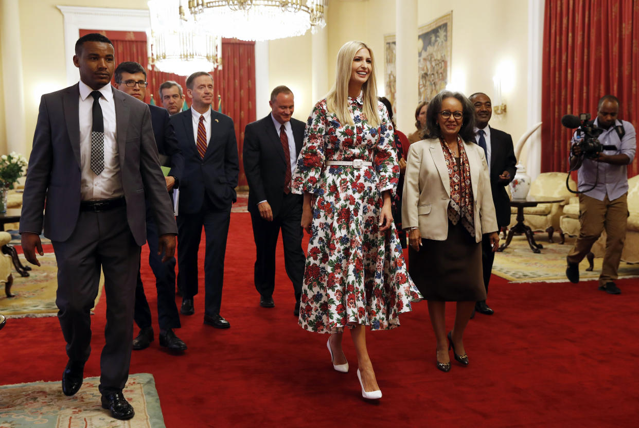 Trump’s dress is priced at $1,655. (Photo: AP Photo/Jacquelyn Martin)