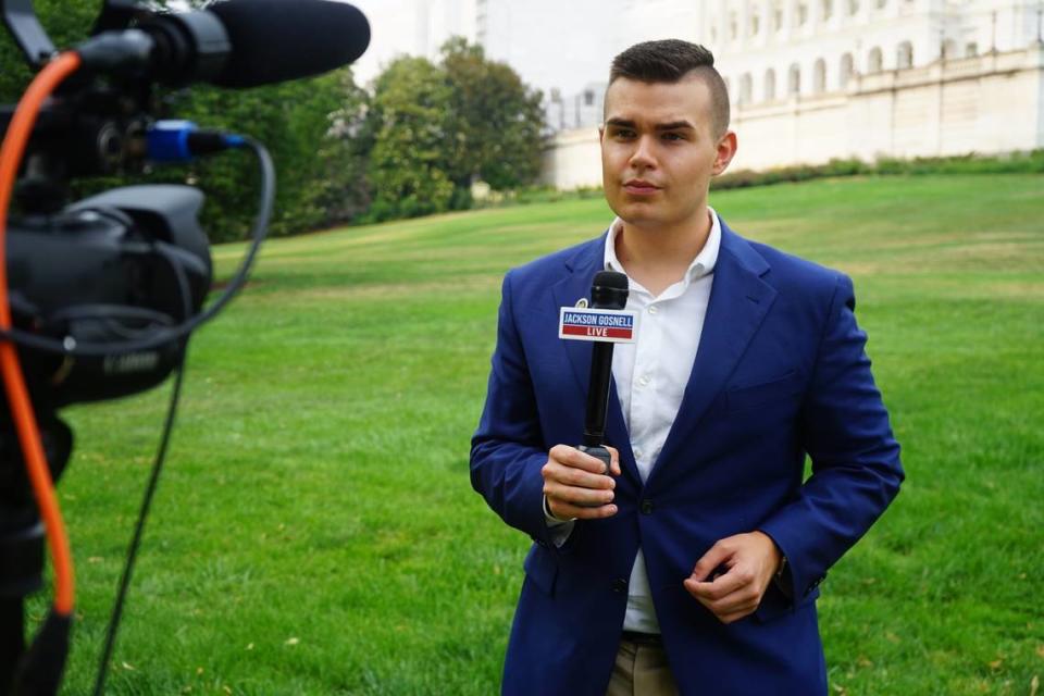 TikTok creator Jackson Gosnell, who is a broadcast journalism student at the University of South Carolina.