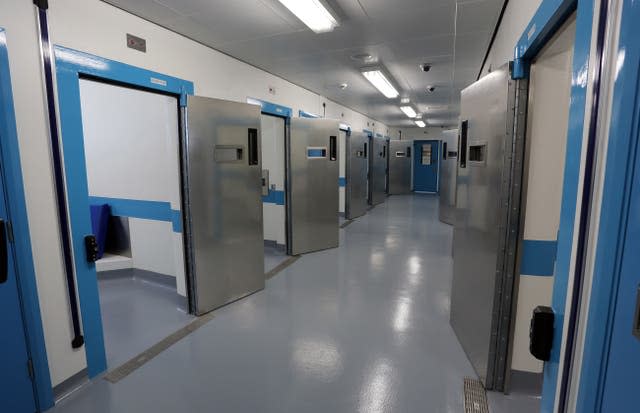 A general view of police cells in Belfast.
