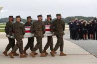 <p>Hommage aux soldats américains tués à Kaboul.</p>