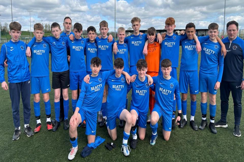 The Ballinamallard U14 team that played Coleraine <i>(Image: Ballinamallard United FC)</i>