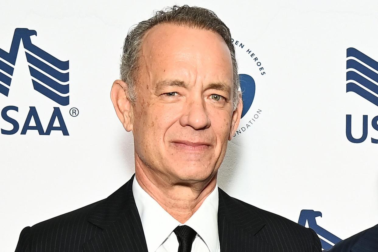 Tom Hanks, Elizabeth Dole Foundation CEO Steve Schwab and honoree Savannah Guthrie attend the Elizabeth Dole Foundation's 10th Anniversary Heroes and History Makers Celebration