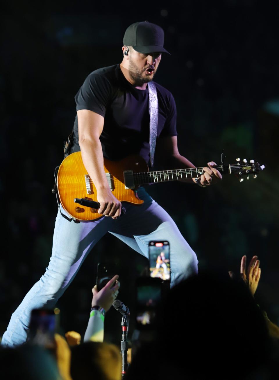 Luke Bryan performs Friday, Oct. 13, 2023, at the Resch Center in Ashwaubenon, Wis., during his Country On Tour concert.