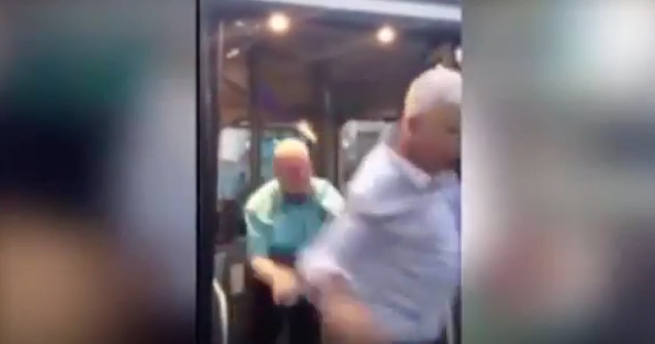 Bus driver throws 'drunk passenger' off vehicle (video)