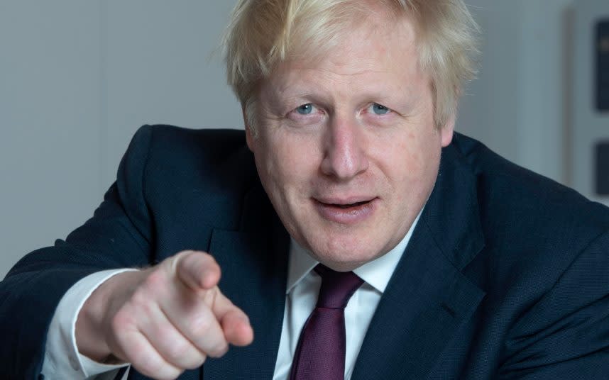 'Your country needs you': Boris Johnson after a Telegraph interview - © JULIAN SIMMONDS