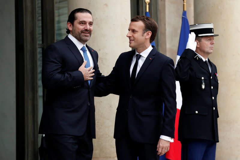 Le Premier ministre démissionnaire libanais Saad Hariri a annoncé samedi à Paris qu'il rentrerait à Beyrouth "dans les prochains jours" et qu'il préciserait à ce moment-là, après un entretien avec le président Michel Aoun, ses intentions. /Photo prise le 18 novembre 2017/REUTERS/Benoit Tessier