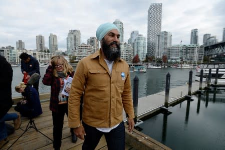 New Democratic Party (NDP) leader Jagmeet Singh visits Granville Island in Vancouver