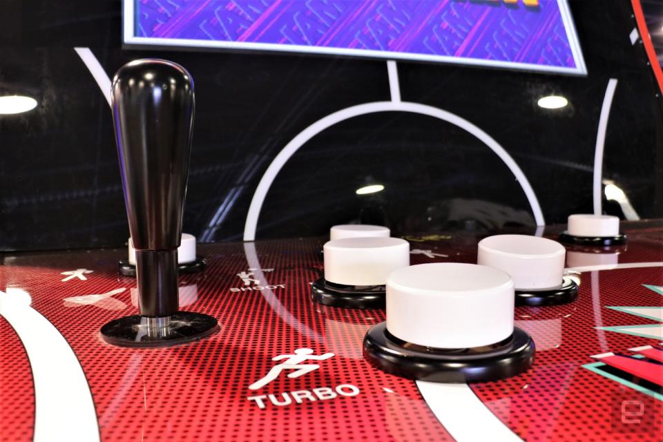 Giant NBA Jam arcade game at CES 2020