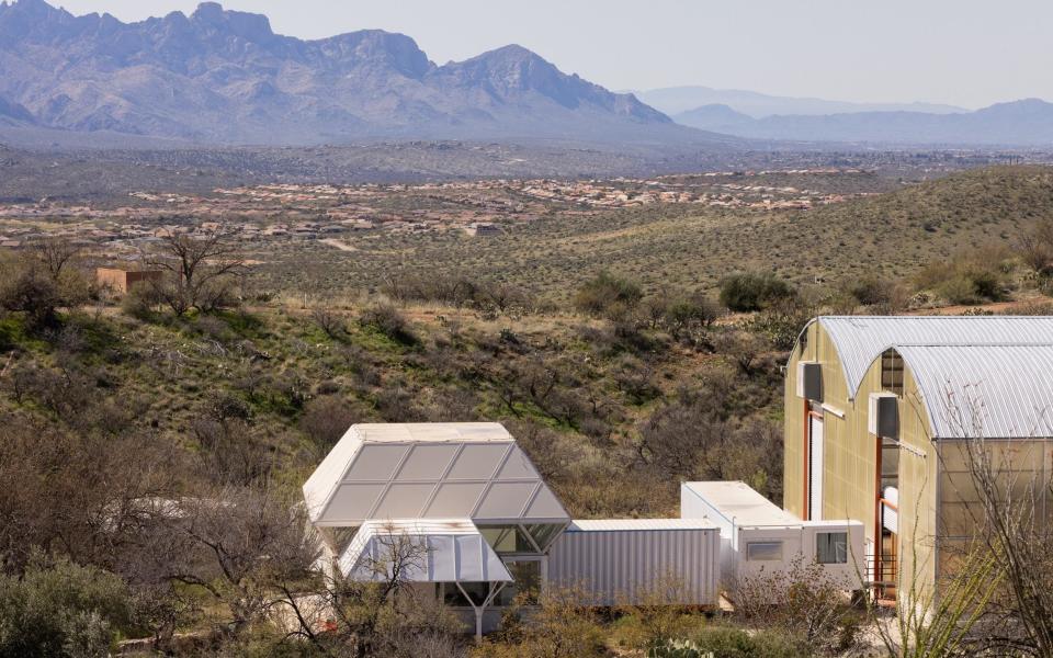 View of the SAM building in the desert