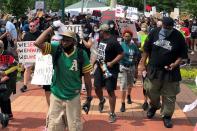 People protest against the death in Minneapolis police custody of African-American man George Floyd, in Atlanta