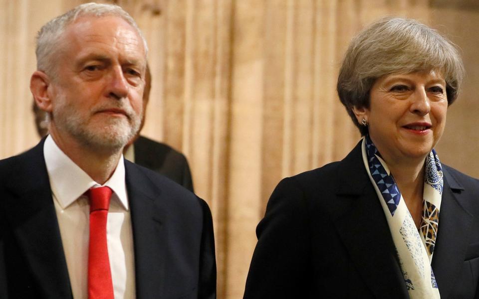 Prime Minister Theresa May and leader of the opposition Jeremy Corbyn  - Credit: Kirsty Wigglesworth/PA