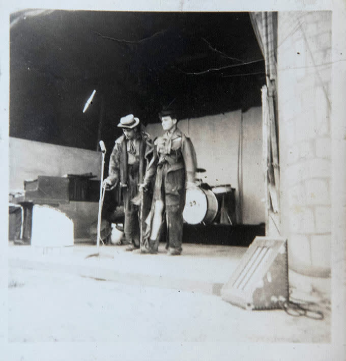 Colin Thackery performing in Korea before returning to his unit supporting the Glosters