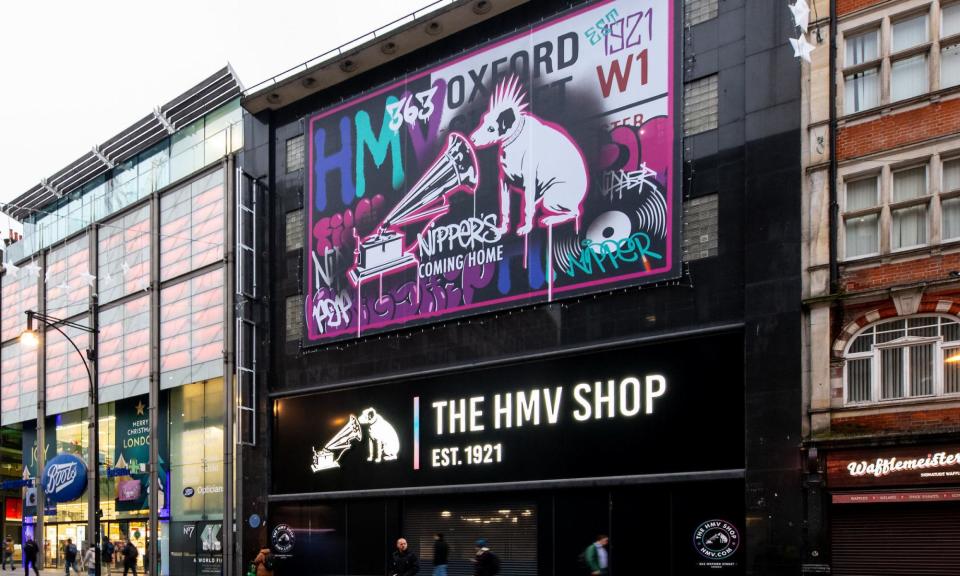 <span>HMV’s new shop at 363 Oxford Street. The retailer returned in November following a four-year absence from the West End shopping mecca. </span><span>Photograph: James McCauley/HMV/PA</span>