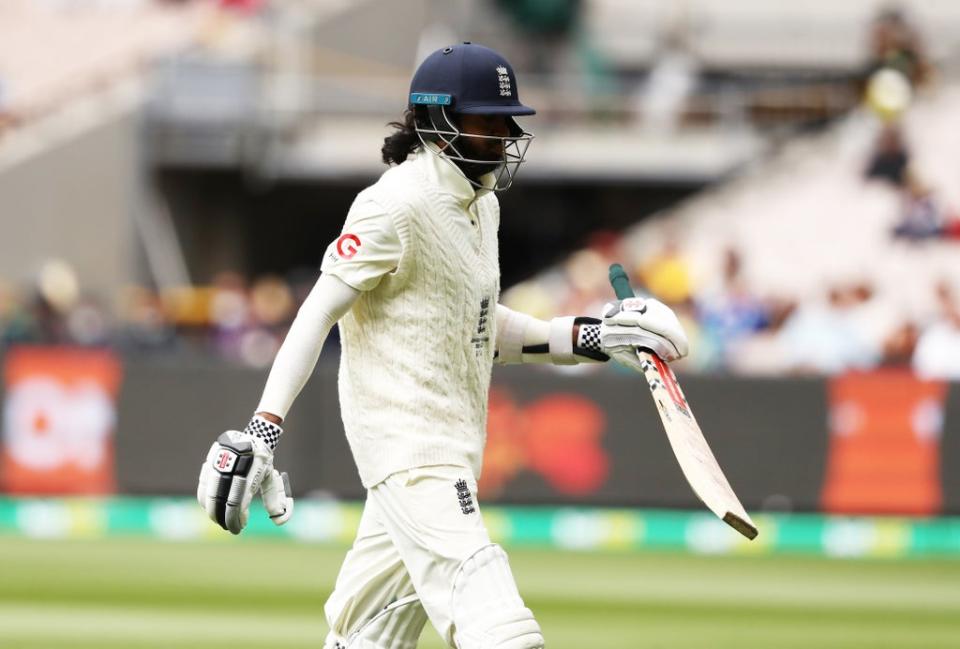 Haseeb Hameed departs for a duck at the MCG (Jason O’Brien/PA) (PA Wire)