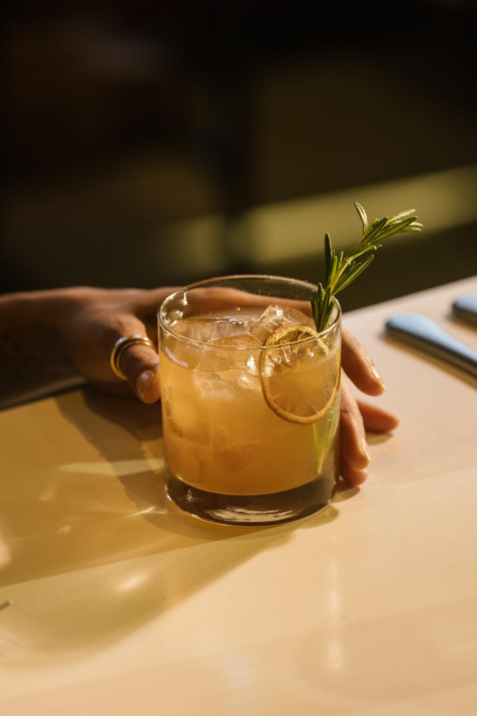 Handcrafted cocktails shine at The Radical hotel's Golden Hour restaurant bar.