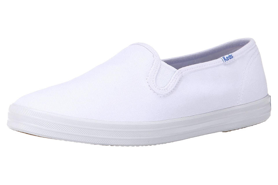 keds, slip on, sneaaker, white