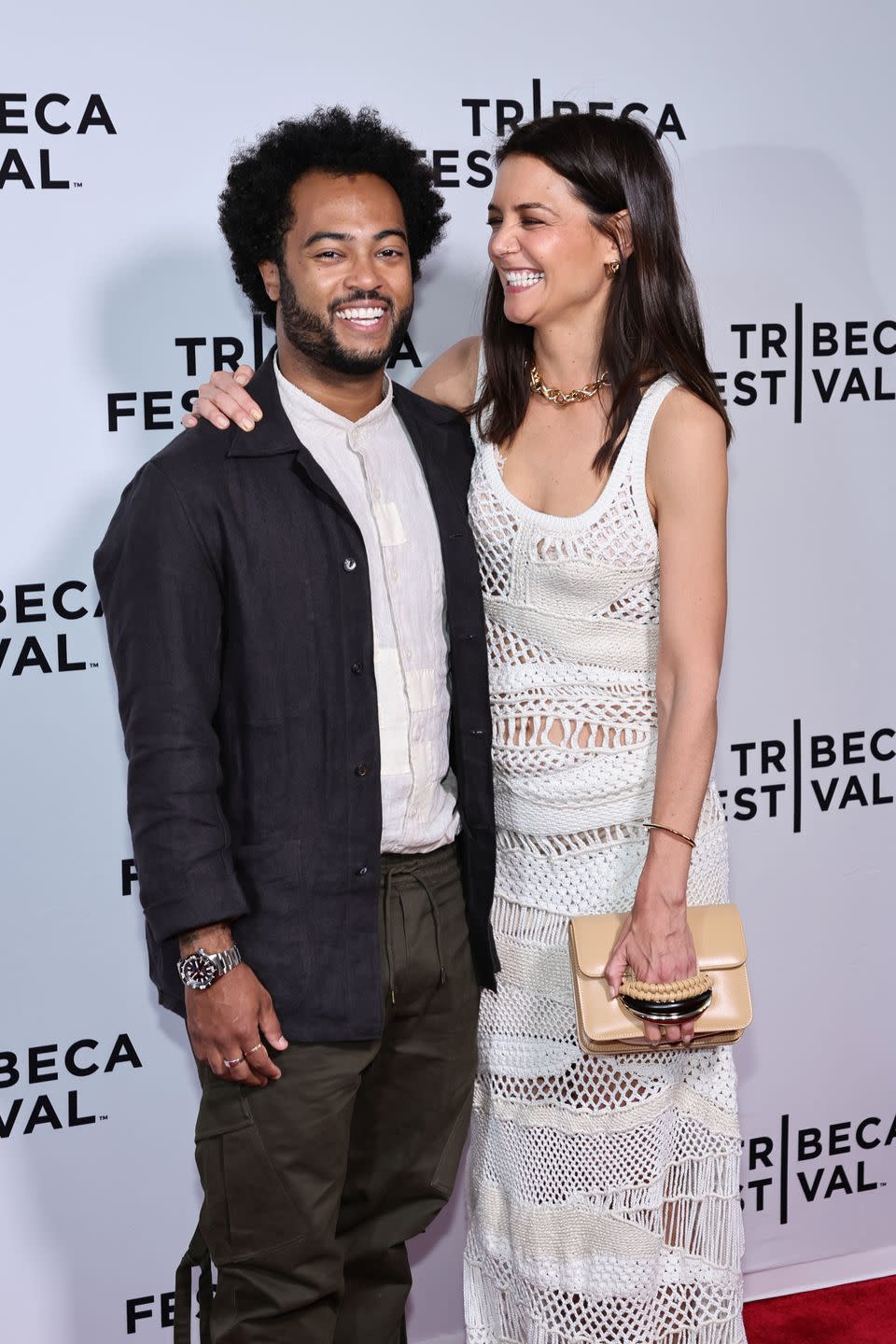 bobby wooten iii and katie holmes attend alone together premiere during the 2022 tribeca festival