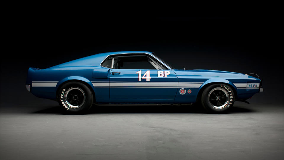 The 1969 Shelby GT350 'B Production' Fastback from the side