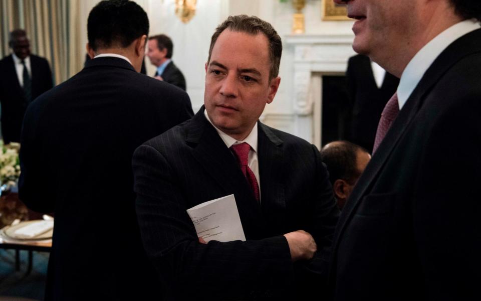 White House chief of staff Reince Priebus - Credit: AFP