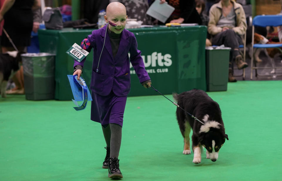 Freya Harris wowed the judges alongside her nine-month-old dog Echo in Birmingham 