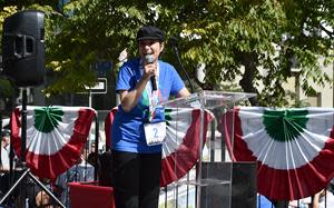 Silvia Chiave, Consulate General of Italy in Los Angeles, participates in the Marathon ItalyRunLA Fun Run 5k, organized by the Consulate General of Italy in Los Angeles and the Little Italy Association of Los Angeles (LILAA), on Sunday, June. 05, 2022 in San Pedro, Calif. (Jordan Strauss/AP Images)