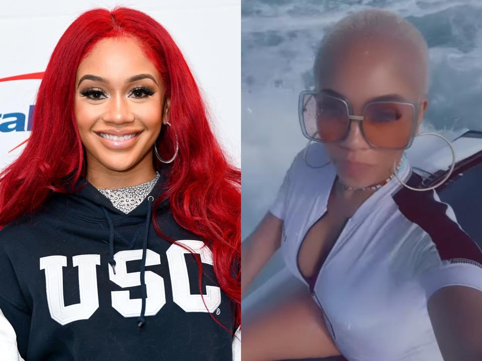 Saweetie hair transformation