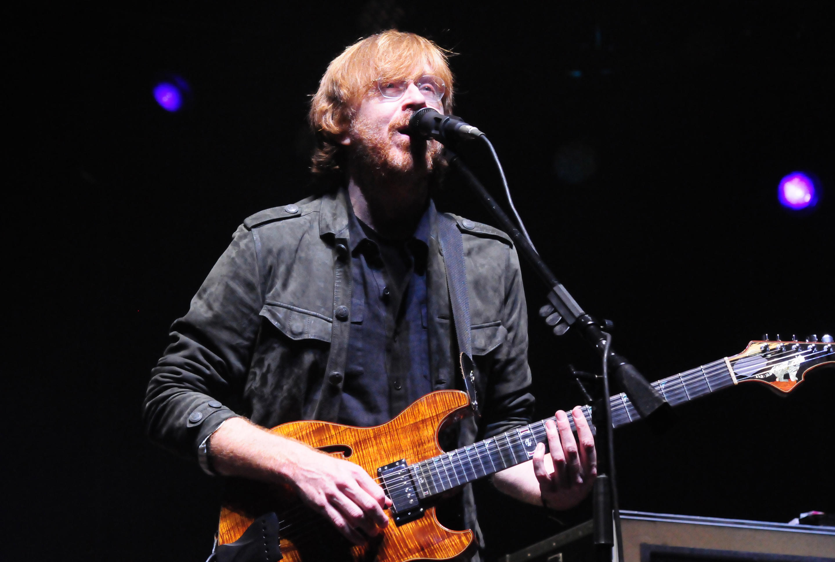 Phish frontman Trey Anastasio performs during their benefit concert for Vermont flood relief in 2011.