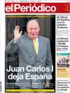 “Juan Carlos I deja España”, dice ‘El Periódico’, que habla de histórico anuncio de la Zarzuela. El diario añade que ha decidido exiliarse entre sospechas de corrupción e investigado por la justicia suiza y española. (Foto: <a href="http://www.elperiodico.com/es/" rel="nofollow noopener" target="_blank" data-ylk="slk:El Periódico;elm:context_link;itc:0;sec:content-canvas" class="link ">El Periódico</a>).