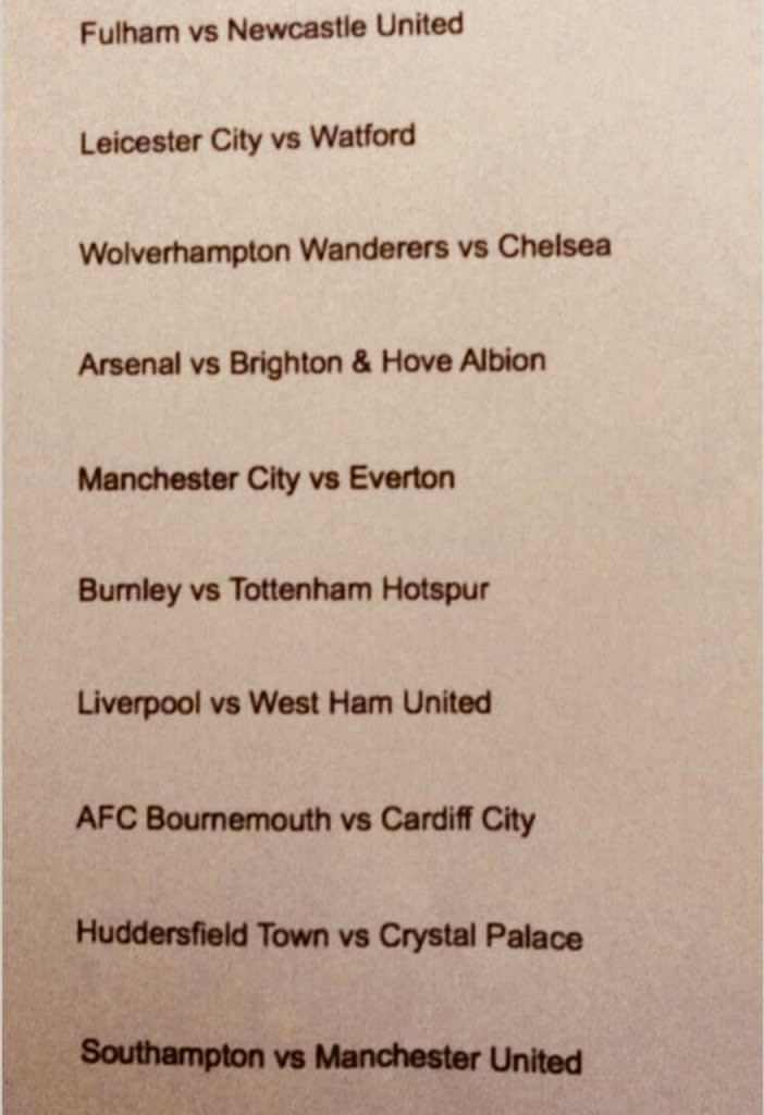 The leaked fixtures: what the first day games are apparently going to look like