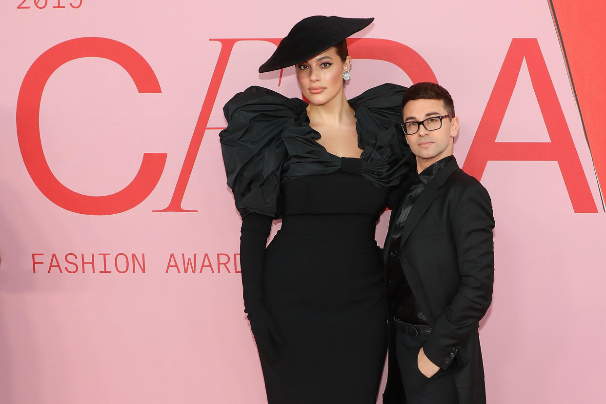 NEW YORK, NY - JUNE 03:  Ashley Graham and Christian Siriano attend the 2019 CFDA Awards at The Brooklyn Museum on June 3, 2019 in New York City.  (Photo by Taylor Hill/FilmMagic)