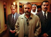 <p>Clooney's passion for world issues has even played out on screen, like in 2005's <em>Syriana, </em>for which he won an Oscar and a Golden Globe. The film took a deep dive into the political world of the oil industry, with the actor portraying a CIA operative.</p>