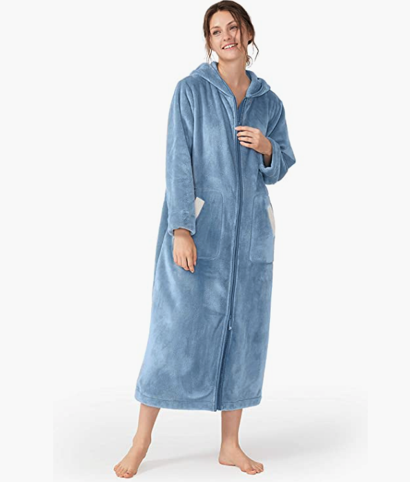 Femofit Hooded Plush Robe. Image via Amazon.