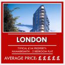 <p>It's not surprising that in the country's capital £1m will get you a two-bedroom flat in Hammersmith. But of course, at that price, this isn't your average flat. These properties have a range of fascinating features, such as private balconies and swimming pools.</p><p>Average property price: £472,230</p>