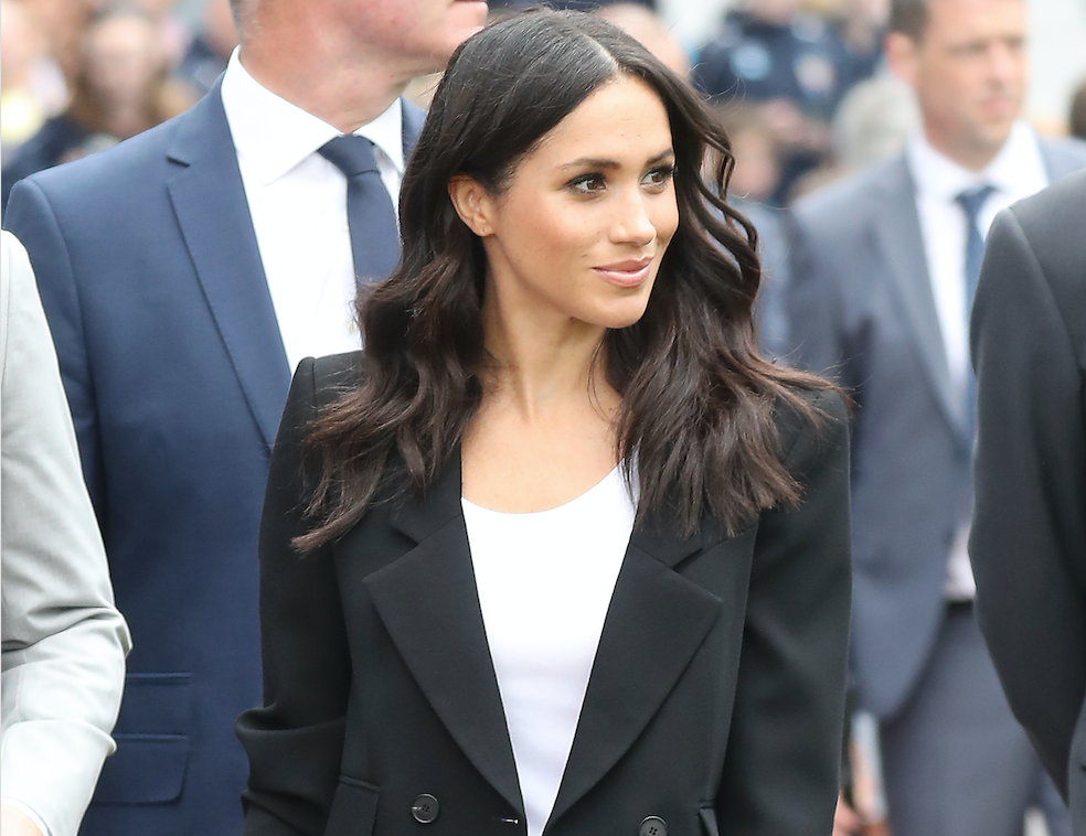 The Duchess of Sussex has changed into a more relaxed suit for the second day of her tour of Ireland. [Photo: Getty]