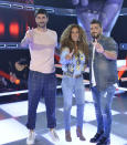 <p>En el adelanto de la próxima edición de ‘La Voz Kids’, donde participa como <em>coach</em> junto a Rosario y Antonio Orozco, también se notó su espectacular pérdida de peso. (Foto: Mediaset). </p>