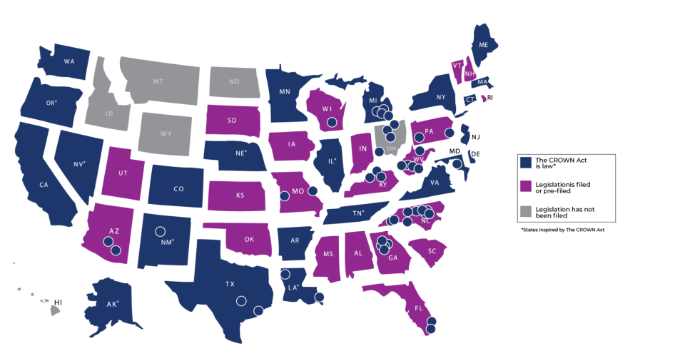 23 states have signed the CROWN Act into law.