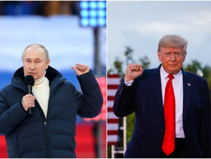 Putin rally, Trump rally