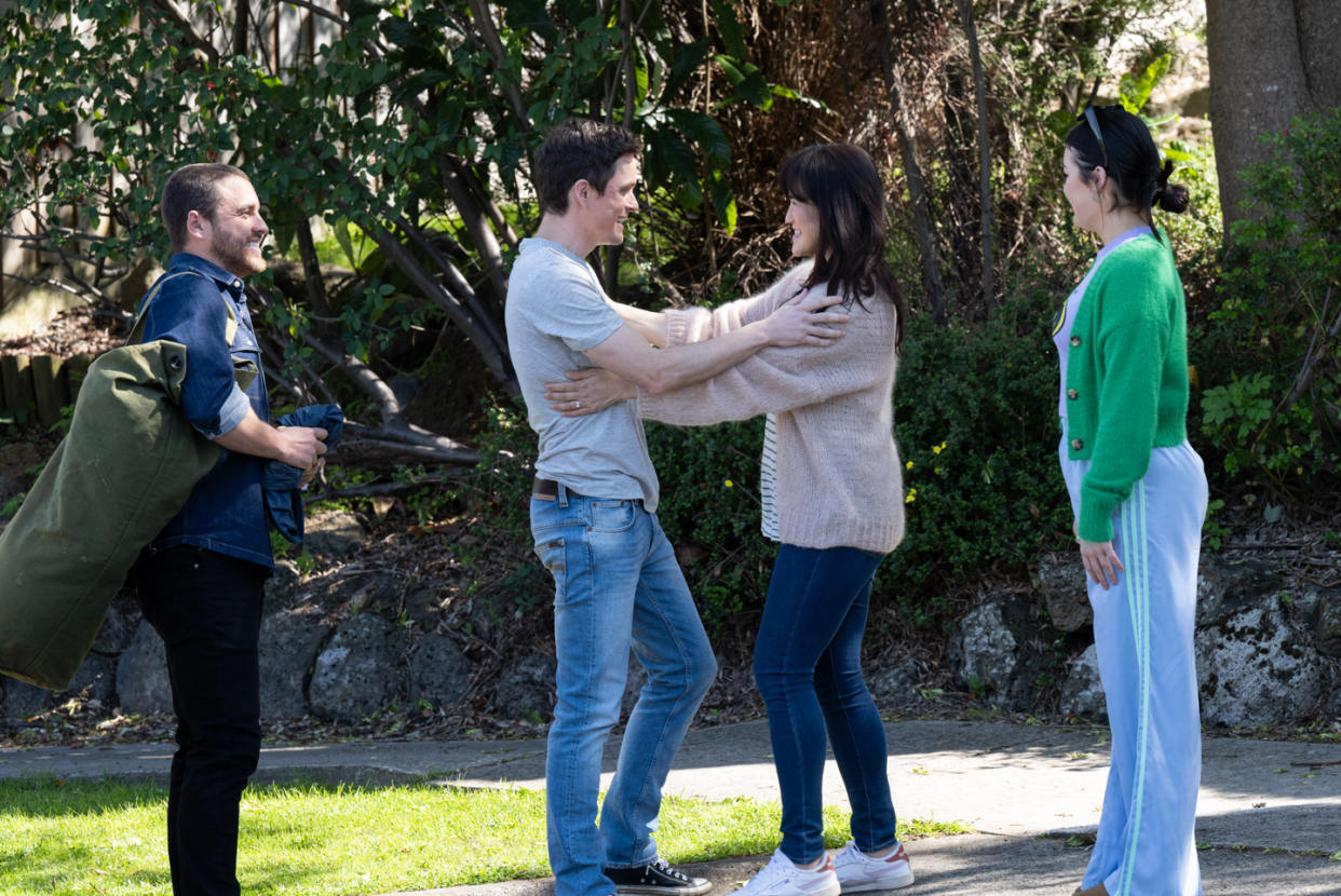 andrew rodwell, felix, wendy rodwell and sadie rodwell in neighbours