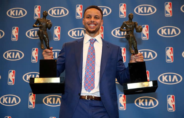 We'll have to wait for a TV show to find out if Stephen Curry wins a third straight MVP honor. (Getty Images)