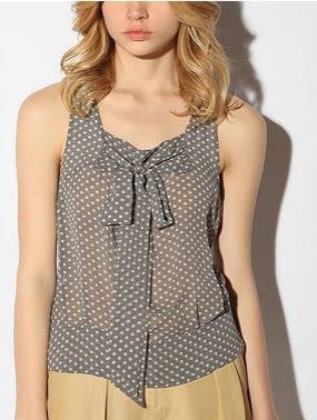 polka dot tie tank top