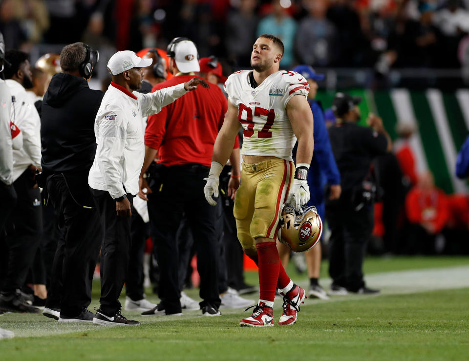 Nick Bosa ärgert sich über Touchdown der Chiefs