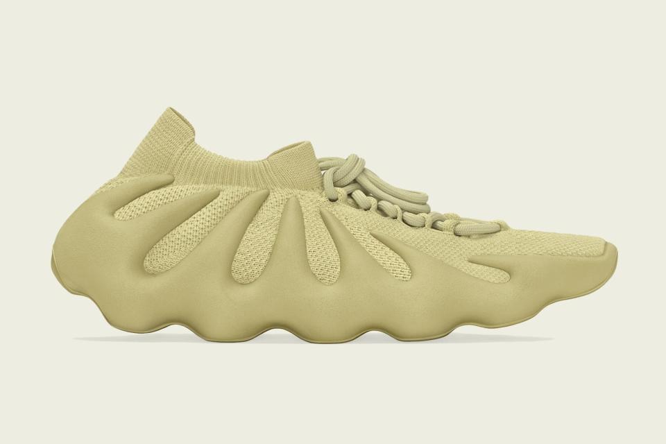 The lateral side of the Adidas Yeezy 450 “Sulfur.” - Credit: Courtesy of Adidas
