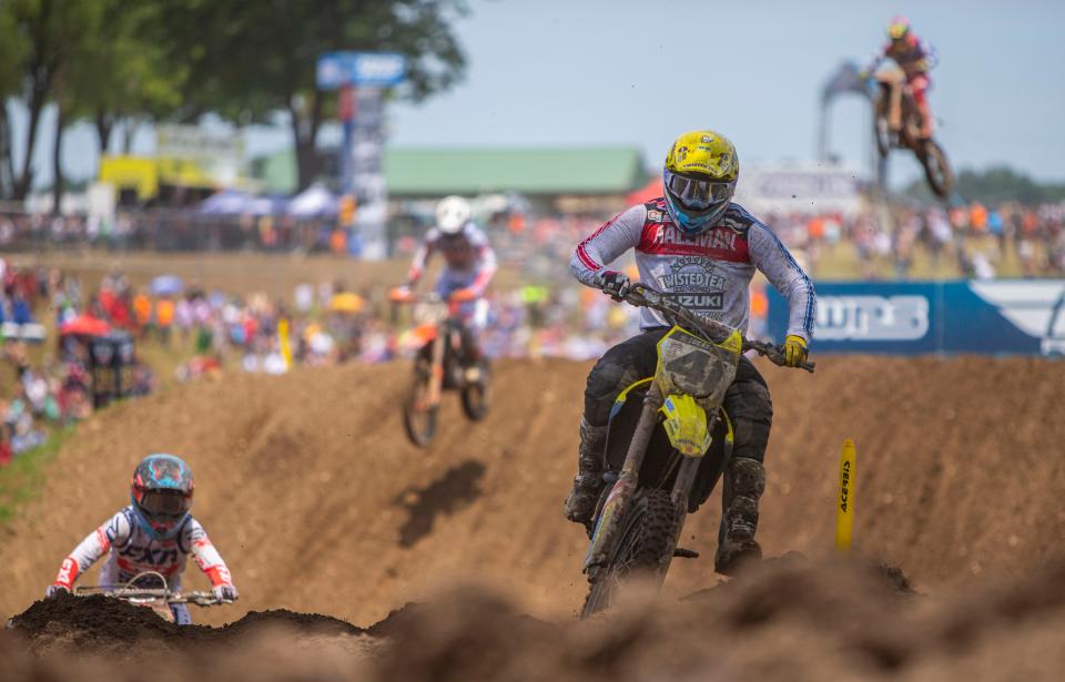 Brandon Hartranft during the 450 Moto 1 during the KTM RedBud National Lucas Oil Pro Motocross Championship Saturday, July 2, 2022 at the RedBud MX track in Buchanan, Mich.